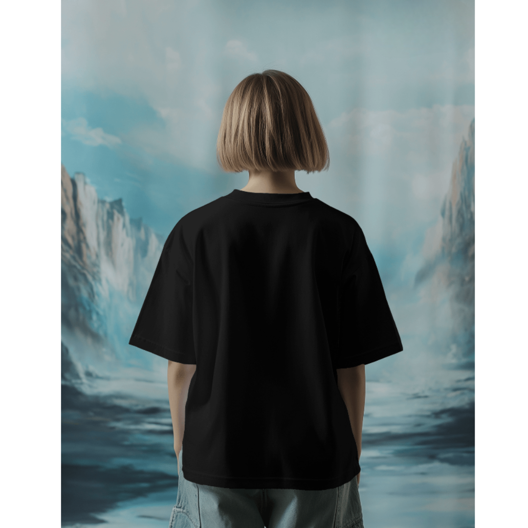 "Money Talks" Oversized Black Women’s T-Shirt – Fashionable Wolf | Bold Streetwear Statement Tee