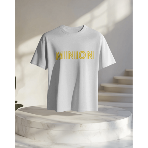 Oversized Minions Print White T-Shirt for Women – Front & Back Design | Fashionable Wolf