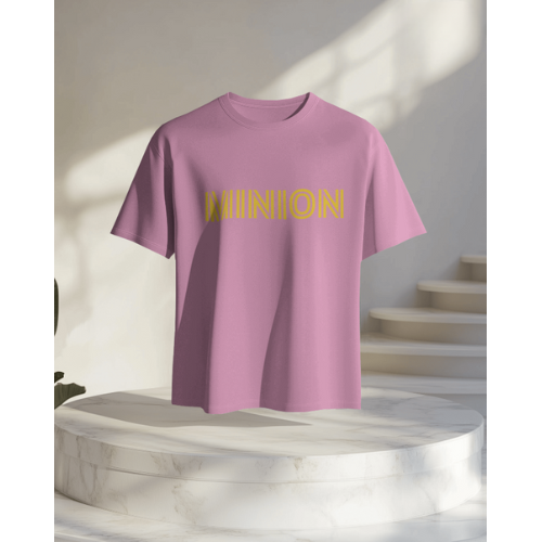 Oversized Minions Print Lavender T-Shirt for Women – Front & Back Design | Fashionable Wolf